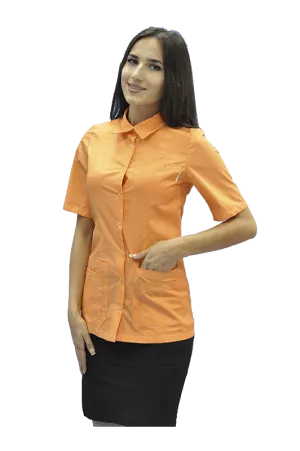 Блуза женская БЛ.021 р.44-46, рост 158-164 (цвет оранжевый)