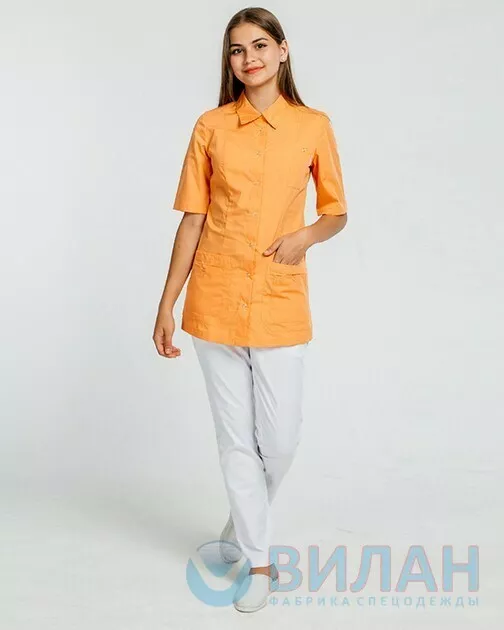 Блуза женская БЛ.021 р.56-58, рост 158-164 (цвет оранжевый)