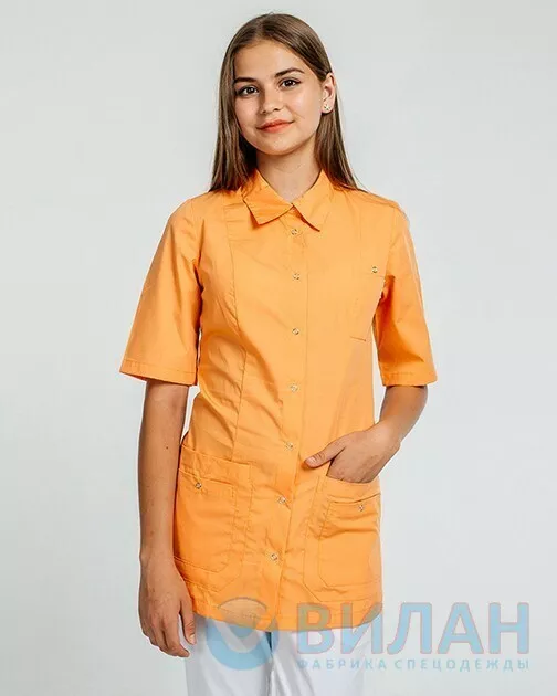 Блуза женская БЛ.021 р.60-62, рост 158-164 (цвет оранжевый)