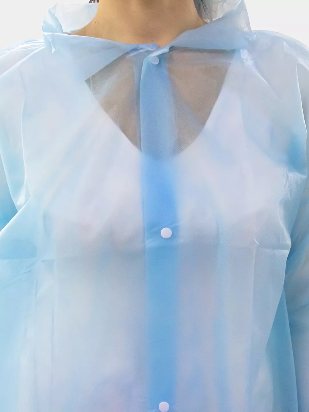 Одноразовый халат Albens (материал спанбонд) плотность 20 г/м.кв. размер XL, на кнопках, рукава на резинке, 50 штук.