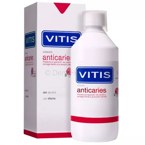 Ополаскиватель для полости рта VITIS Anticaries для ежедневного использования вкус ментола, 500мл