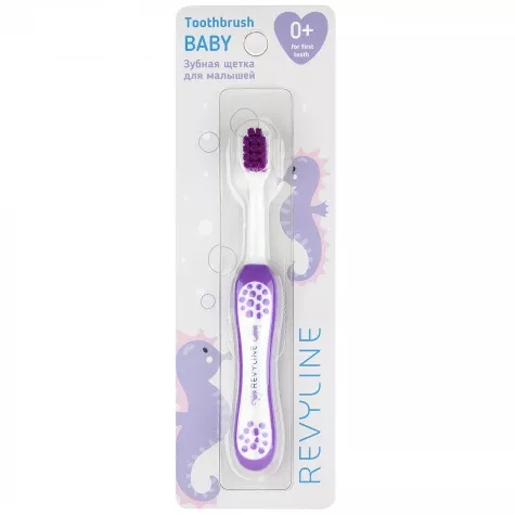 Детская зубная щетка Revyline Baby S3900 фиолетовая, Soft
