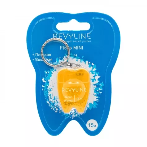 Зубная нить вощеная Revyline floss mini, 15 m, желтая