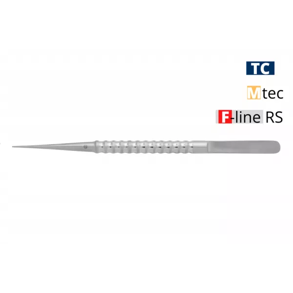 Атравматический микрохирургический пинцет прямой с насечками 173мм - devemed micro forceps, 0,8 mm.  F-LINE  RS  TC  TW  - арт. 2302-70 F