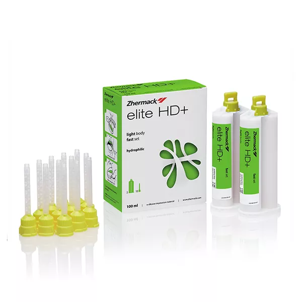 Elite HD Light Body Fast Set (2х50ml) - гидросовместимый А-Силикон низкой вязкости, текучая консистенция