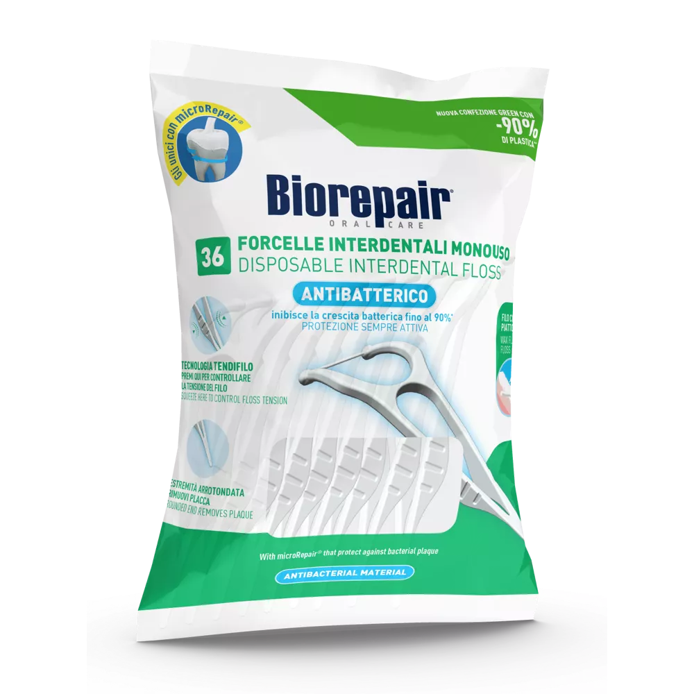 Biorepair Forcelle Interdentale однораз. межзубные нити с держателем