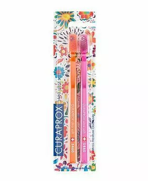 КУРАПРОКС набор щёток ULTRASOFT d 0,10, (2 шт) HAWAII1(оранж+роз)