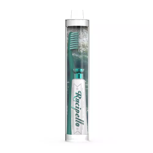 Тревел-набор III в косметичке Rucipello (Зубная паста Свежесть дыхания 25 гр.+ зубная щетка)