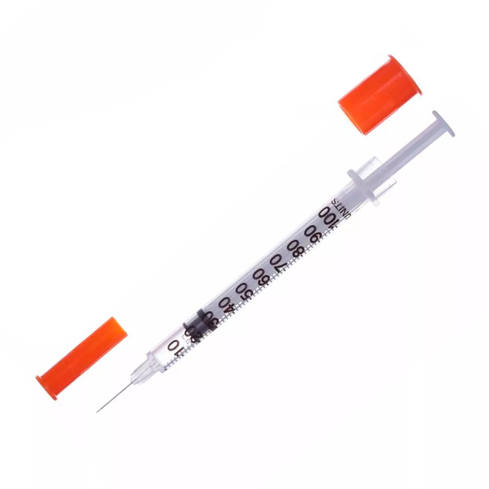 Шприц 1,0мл инсулиновый U-100, 3-х компонентный, интегрированная игла 29G (0,33x12,7мм), стерильный