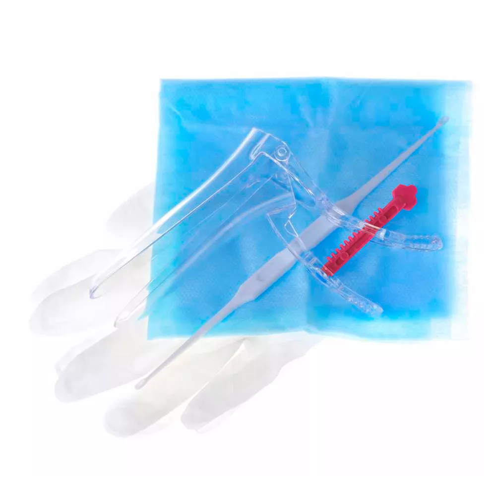 Набор гинекологический Ева, размер №1 (S) (зеркало по Куско прозрачное, салфетка 40*60см, ложка Фолькмана, перчатки) стерильный