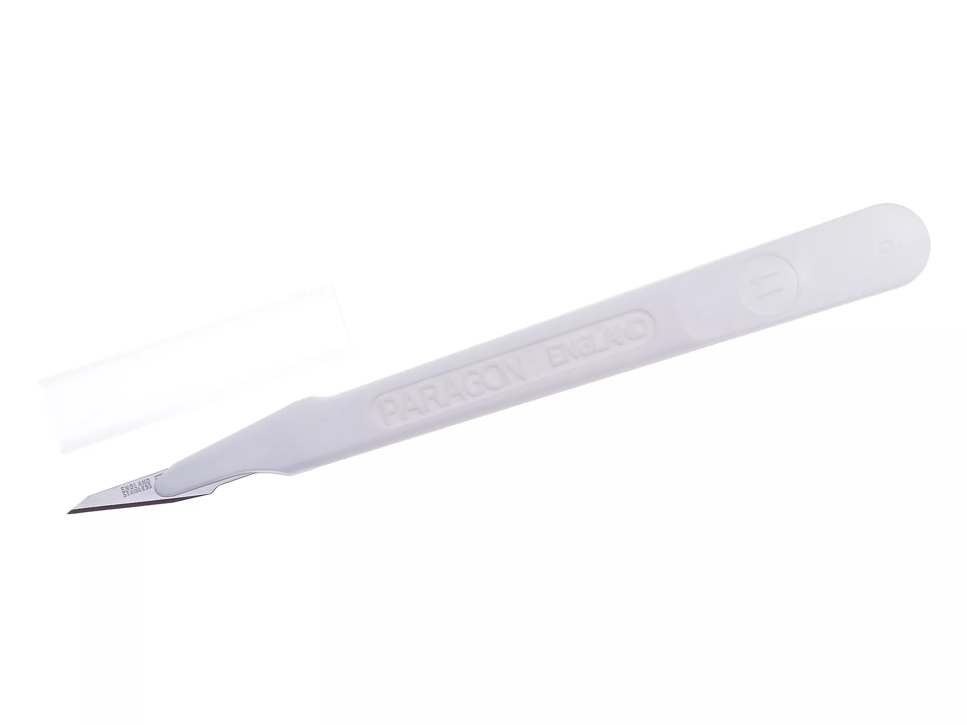 Скальпель Парагон №11 с пластмассовой ручкой, нержавеющая сталь, одноразовый, стерильный