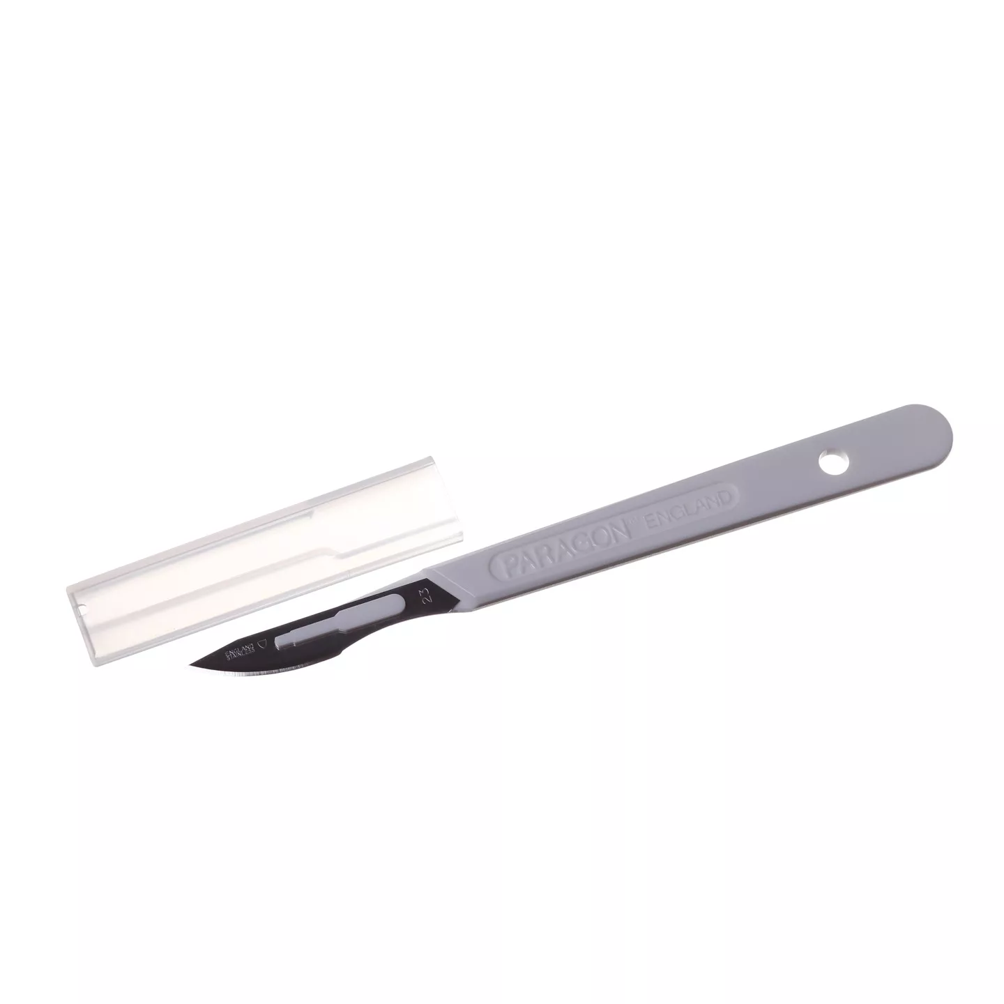 Скальпель Парагон №23 с пластмассовой ручкой, нержавеющая сталь, одноразовый, стерильный