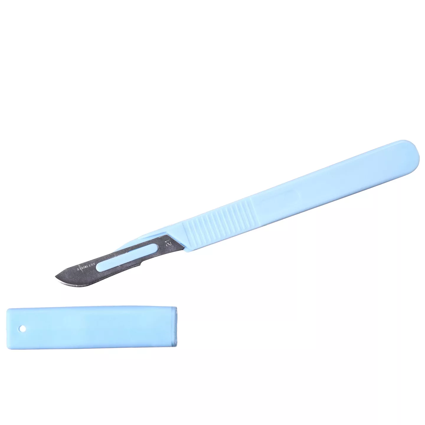 Скальпель с пластмассовой ручкой тип 2, размер №21, нержавеющая сталь, одноразовый, стерильный