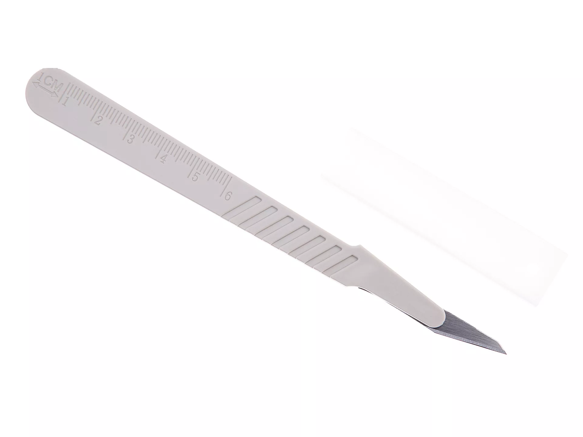 Скальпель с пластмассовой ручкой №11 CERTUS, углеродистая сталь, одноразовый стерильный