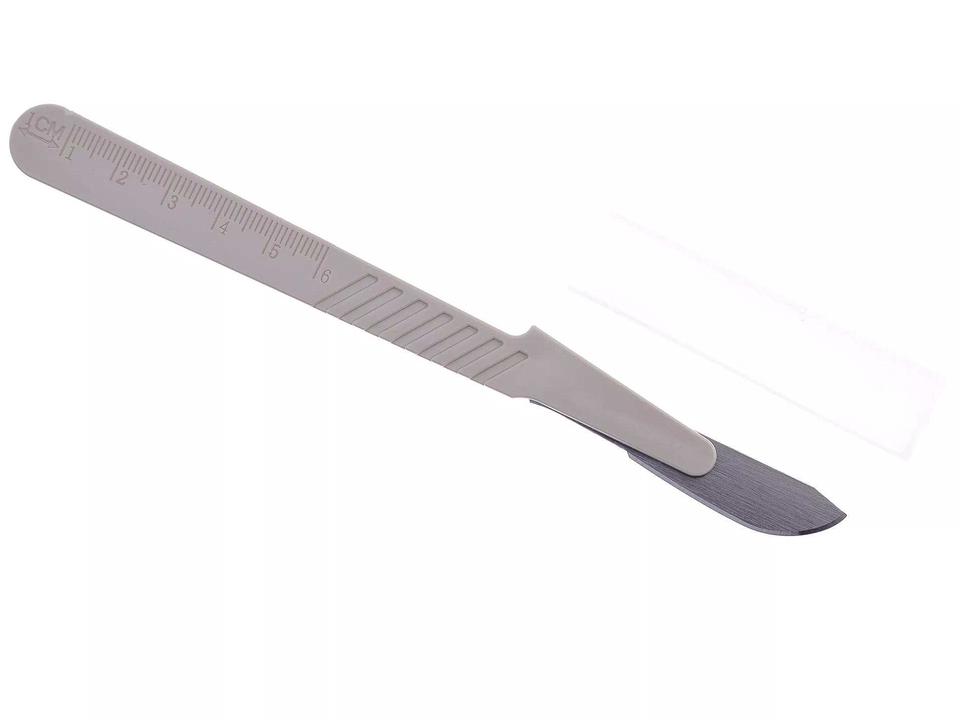 Скальпель с пластмассовой ручкой №22 CERTUS, углеродистая сталь, одноразовый, стерильный