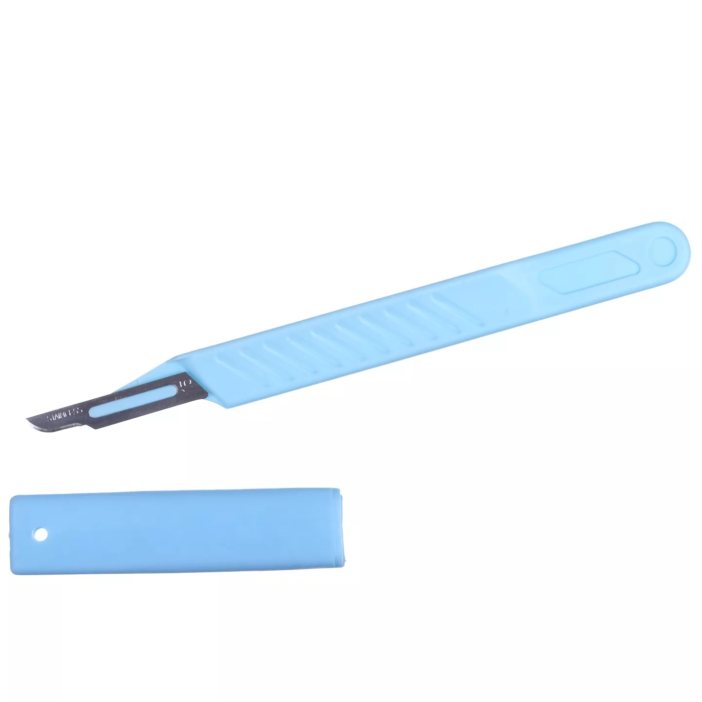 Скальпель с пластмассовой ручкой тип 1, размер №15, нержавеющая сталь, одноразовый, стерильный