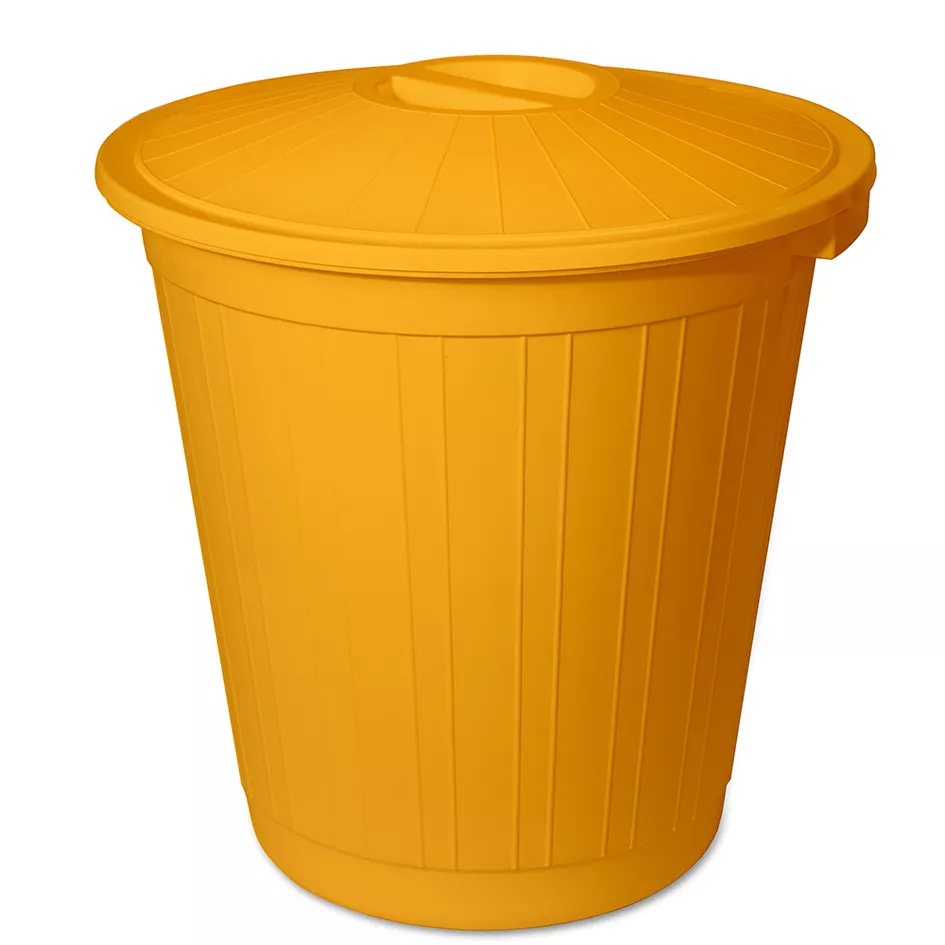 Бак 65,0л для сбора, хранения медицинских отходов (класс Б), с крышкой, цвет желтый, многоразовый