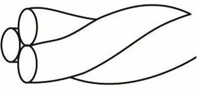 Дуги для ретейнеров SS twisted straight wire .0155", 35 см