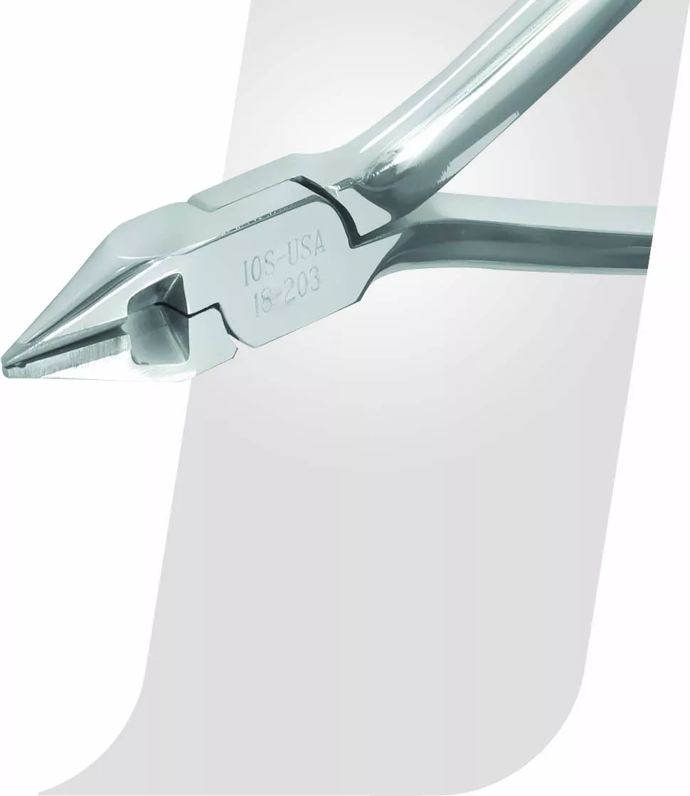 Клювовидные щипцы с кусачками с бороздой для дуги Bird Beak Plier w/ Cutter With Groove