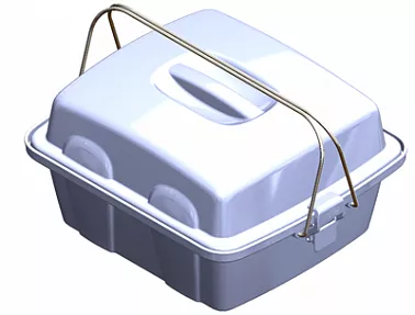 Укладка-контейнер  УКП-01-КРОНТ в исполнении УКП-100-01, полимерный для доставки проб биологического материала в пробирках и флаконах