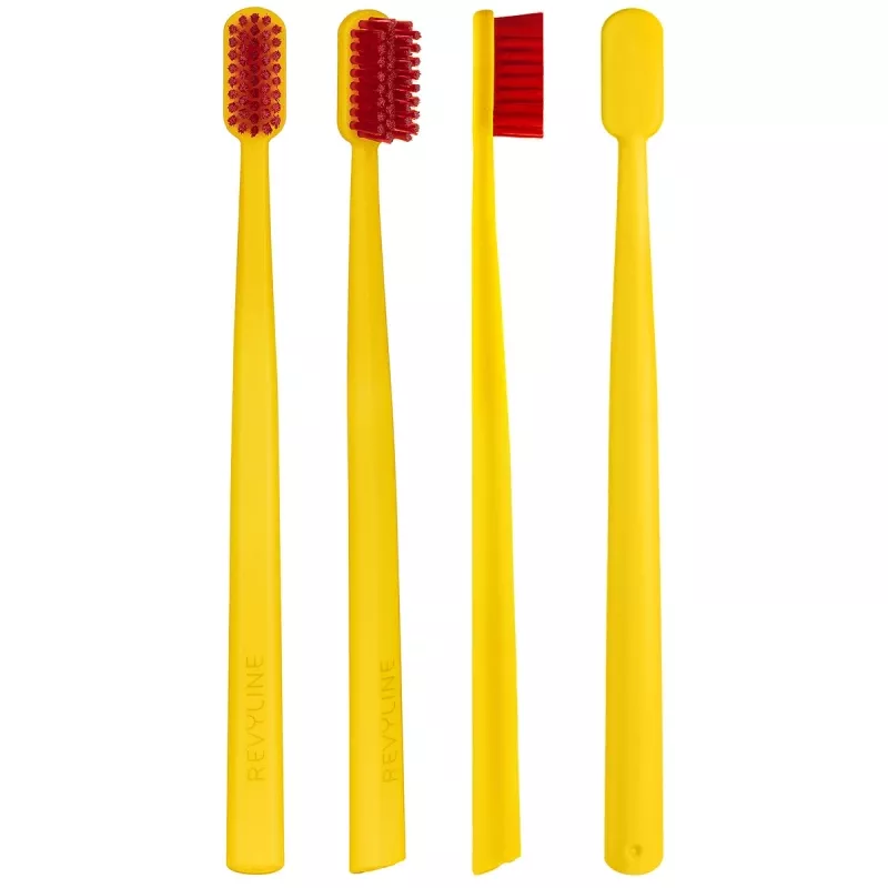Зубная щетка Revyline SM6000 Ortho красная - желтая, мягкая