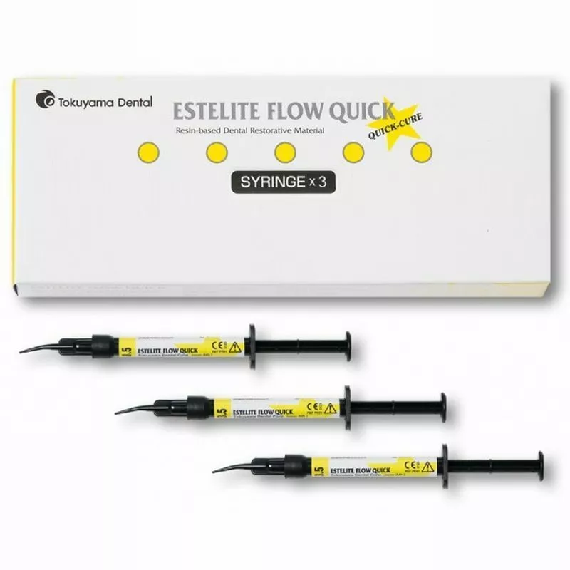 ESTELITE FLOW QUICK (ЭСТЕЛАЙТ ФЛОУ КВИК) композитный стоматологический материал, набор, 3 х 3,6 г.