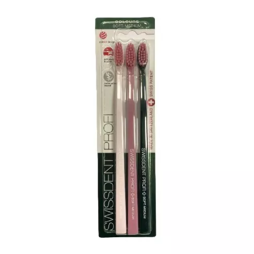Swissdent Profi Whitening Pink Paradise набор мягких зубных щеток (3 шт)