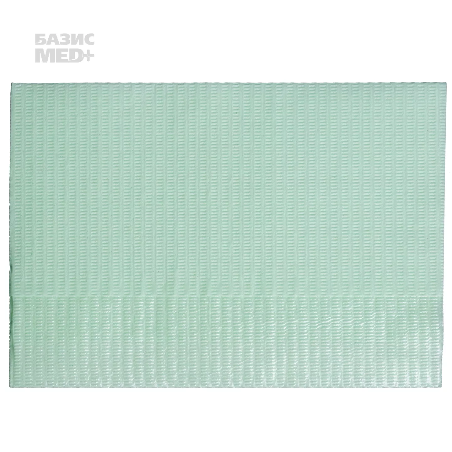 Салфетка-нагрудник Euro Standart, размер 35*45см, 3-х слойные, 2 сл.бумага+полиэтилен, нестерильная, цвет зеленый