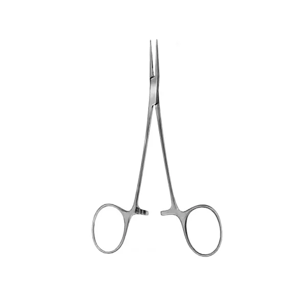 HSE 017-12 - зажим хирургический Micro-Halsted, изогнутый, 125 мм