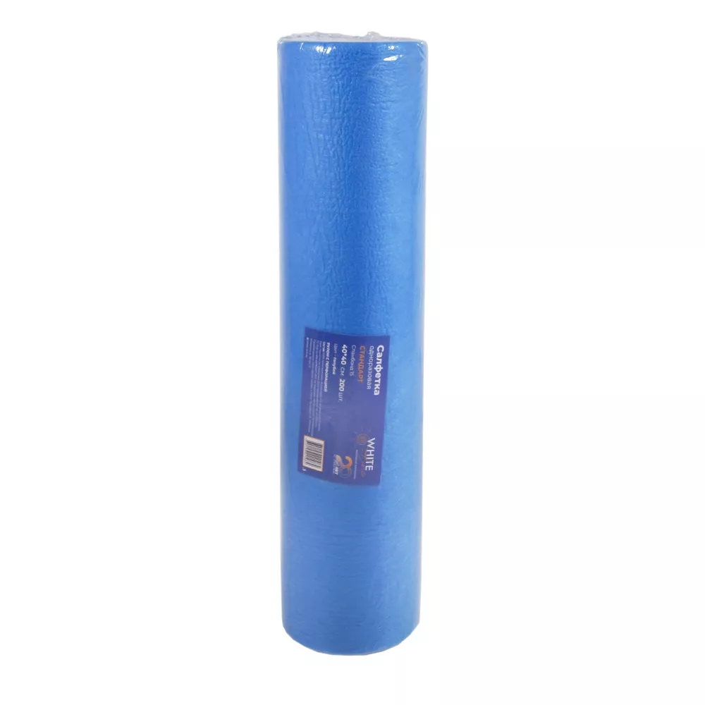 Рулон гигиенический, размер салфетки 40*40см, материал спанбонд 15г/м2, с перфорацией №200, голубой