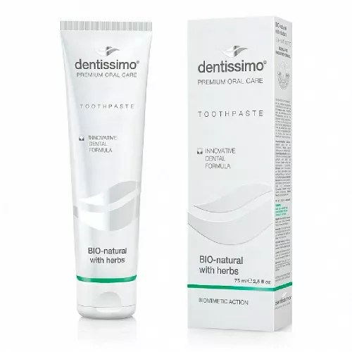 Зубная паста Dentissimo BIO-natural с травами, 75 мл