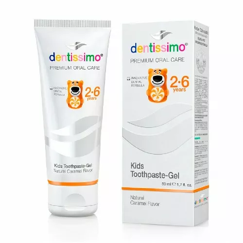 Зубная паста Dentissimo Kids Карамель (от 2 до 6 лет), 50 мл