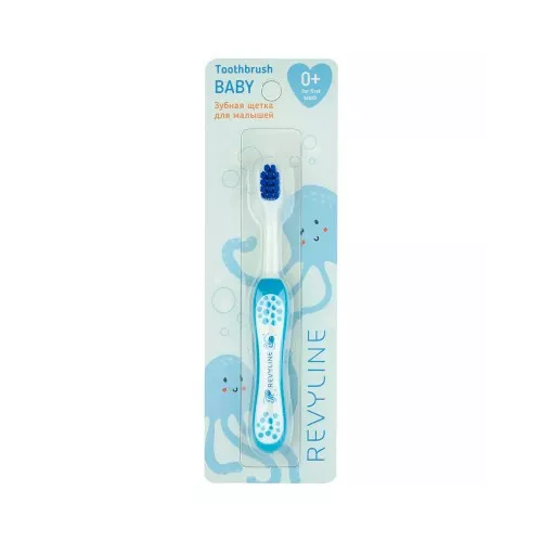 Детская зубная щетка Revyline Kids US3900 Ultra soft голубая, от 0 до 3 лет