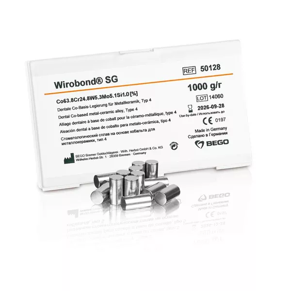 Wirobond SG - кобальтохромовый сплав для металлокерамики, 1000 г