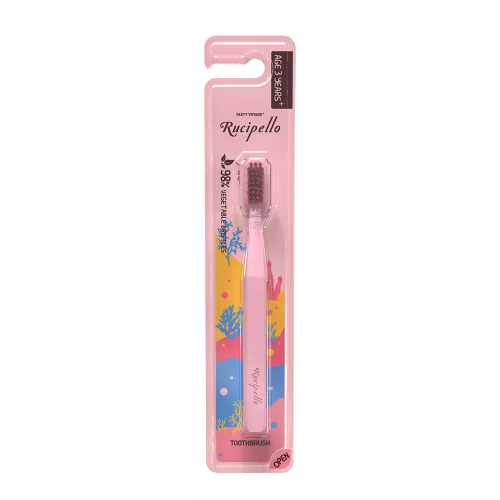 Детская зубная щетка Rucipello Toothbrush Ula-Ula Розовая, 3+