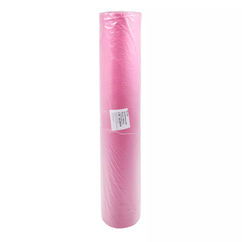 Рулон гигиенический, размер простыни 70см*200см, материал СМС 15г/м2, с перфорацией №100, розовый