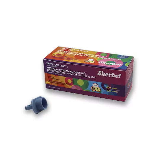 Sherbet Prophylaxis Paste, вкус вишневый пирог, зернистость средняя, 200 унидоз
