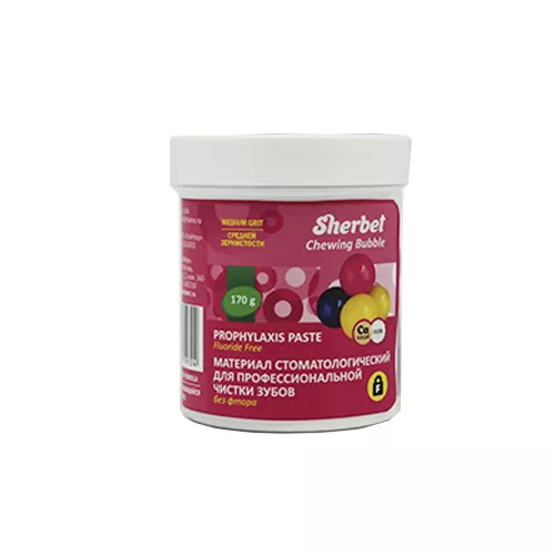 Sherbet Prophylaxis Paste, вкус жевательная резинка, зернистость средняя, 170 г