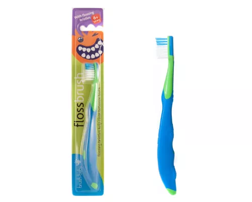 Brush-Baby FlossBrush зубная щётка, с 6 лет, сине-зеленая