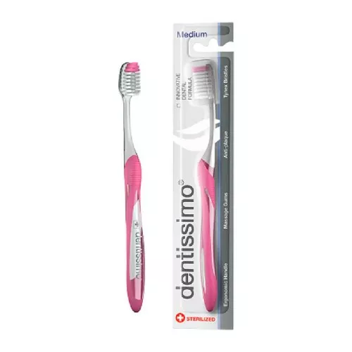 Зубная щетка Medium Antiplaque средней жесткости, DENTISSIMO