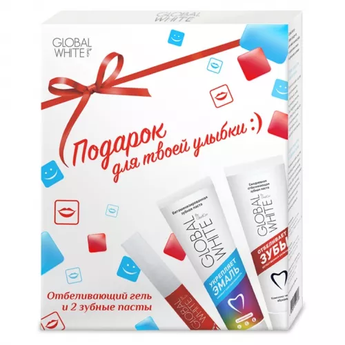 Global White набор для отбеливания, карандаш 5 мл + 2 зубные пасты
