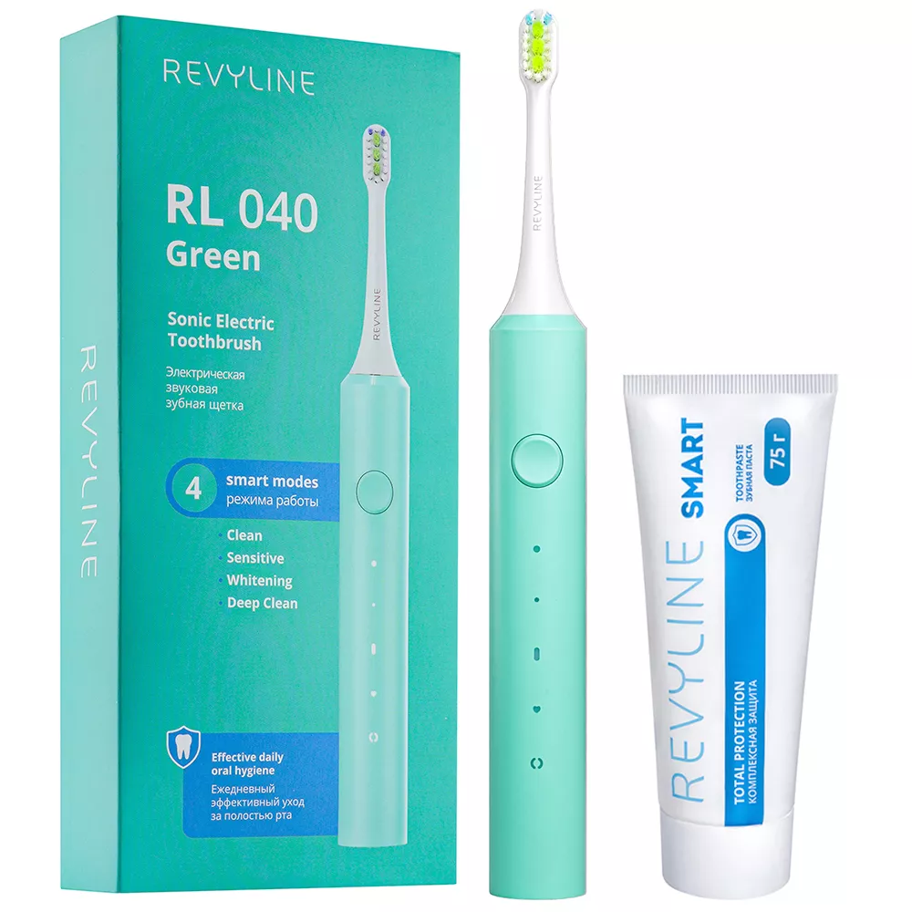 Набор Revyline RL 040 зеленая + Зубная паста Revyline Smart, 75 г