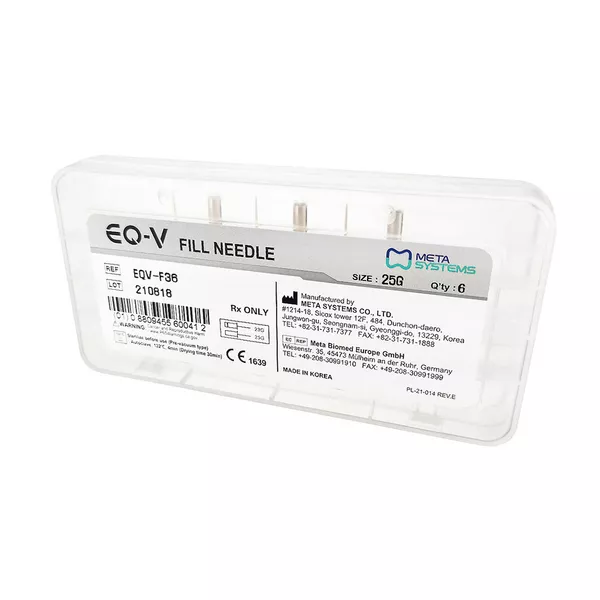 EQ-V Fill Needle - набор игл для экструзии гуттаперчи, 25G, упаковка 6 шт.