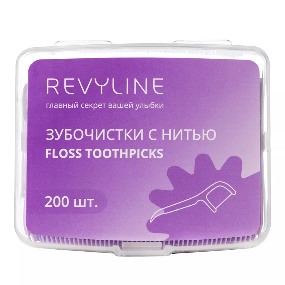 Зубочистка с нитью, флосстик Revyline, 200 шт.