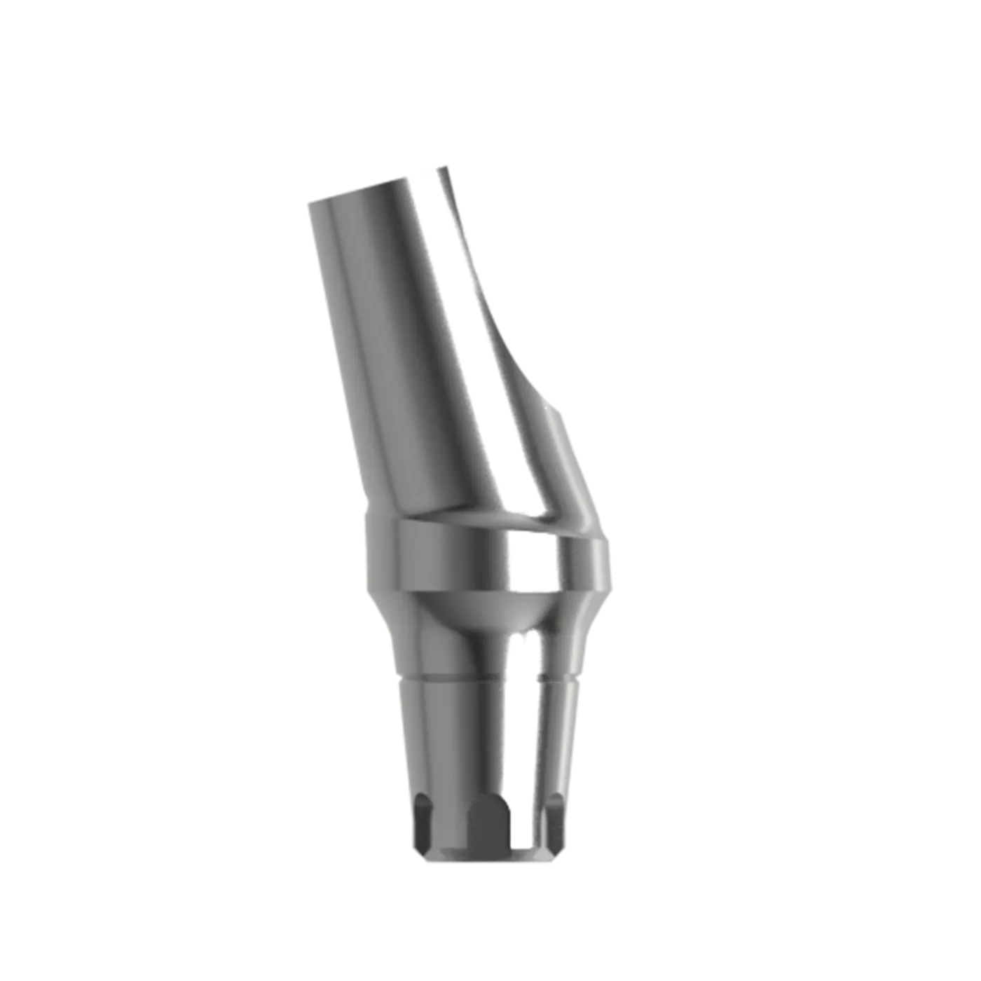 Абатмент титановый угловой 15°, совместим с MIS C1 ⌀ 3,75/4,20 (1 мм), с винтом