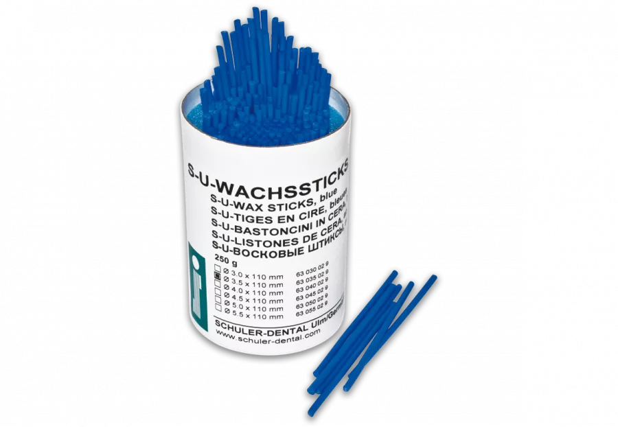 Штиксы восковые (S-U-WAX-STICKS) 110мм, 250г. Schuler-Dental  (4,5 мм Синий 63045029)