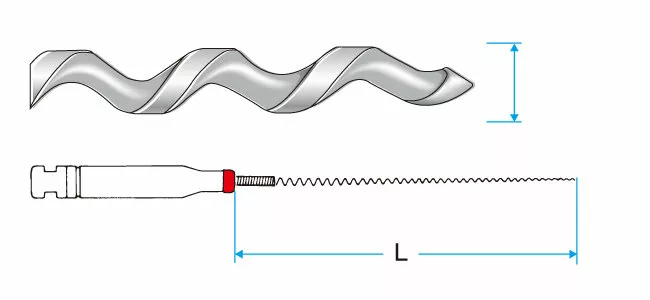 Длина 21. Каналонаполнитель root Fillers, 25 мм,№35 (4шт.), Pro-Endo, VDW. Эндодонтические инструменты на угловой наконечник. Лентулы стоматологическая. Каналонаполнитель в стоматологии Лентул.