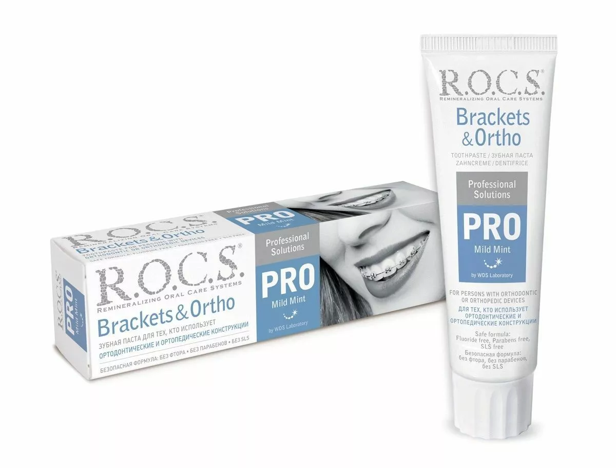 Зубная паста R.O.C.S. Pro Brackets & Ortho, 135 г.