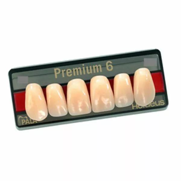 Зубы искуственные акриловые Premium 6 цвет В1 фасон R6 верх (0002) PR6B1R6