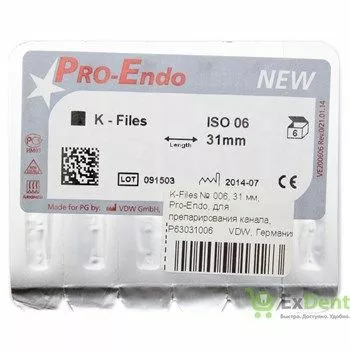 Ручные К-файлы 15 - 40 L25 pro-endo-k-files